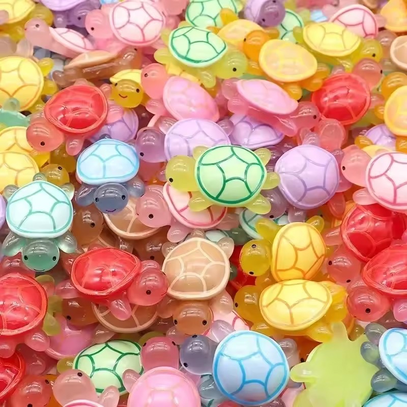 Marine Aquarium Mini - 20/50/100pcs 미니 빛나는 거북이 홈 장식