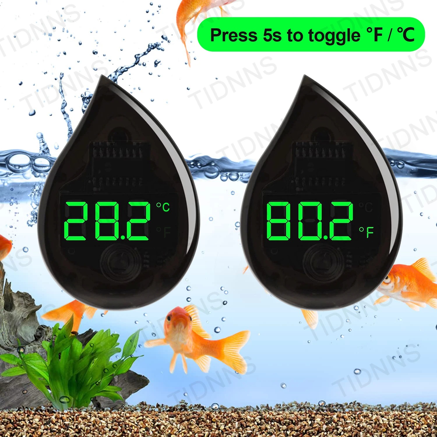 수족관 자체 접착식 온도계 LCD 디지털 어항 미니 온 - Marine Aquarium Mini 리뷰 및 가격