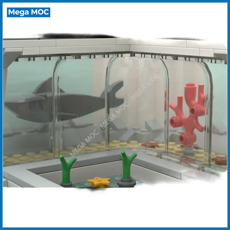 DIY 도시 수족관 MOC 브릭 빌딩 블록 도시 해양  - Aquarium And Marine Museum 리뷰 및 가격