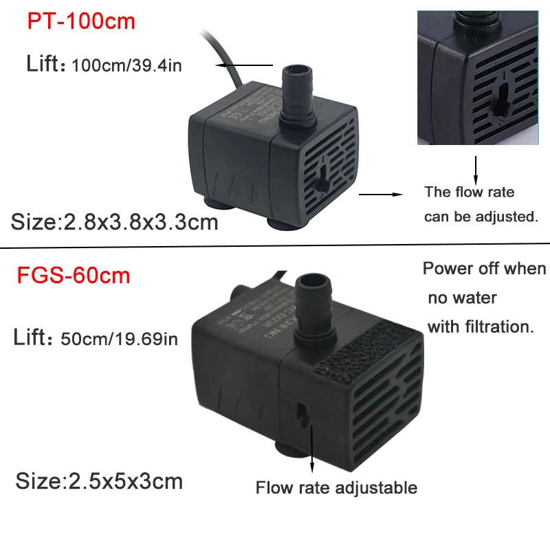 USB 수족관 수중 워터 펌프, 5V 5W 미니 조절식 - Marine Aquarium Mini 리뷰 및 가격