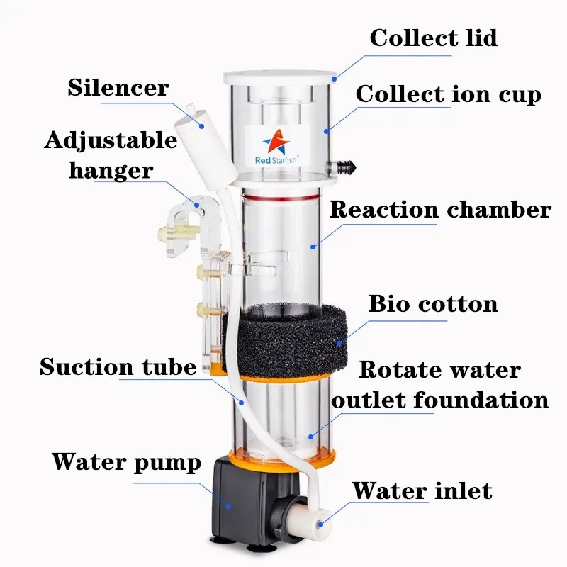 레드 스타피쉬 프로틴 스키머 초저소음 프로틴 분리기 질 - Marine Aquarium Protein Skimmer 리뷰 및 가격